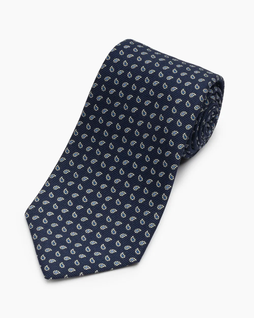 Navy Printed Neat Tie sold by Gitman Brothers product image thumbnail 2