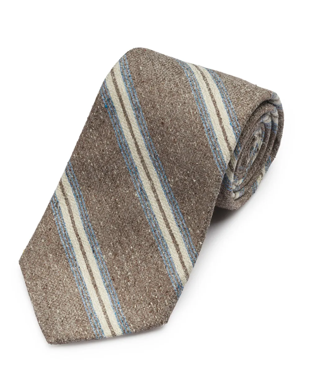 Tan Textured Stripe Tie sold by Gitman Brothers