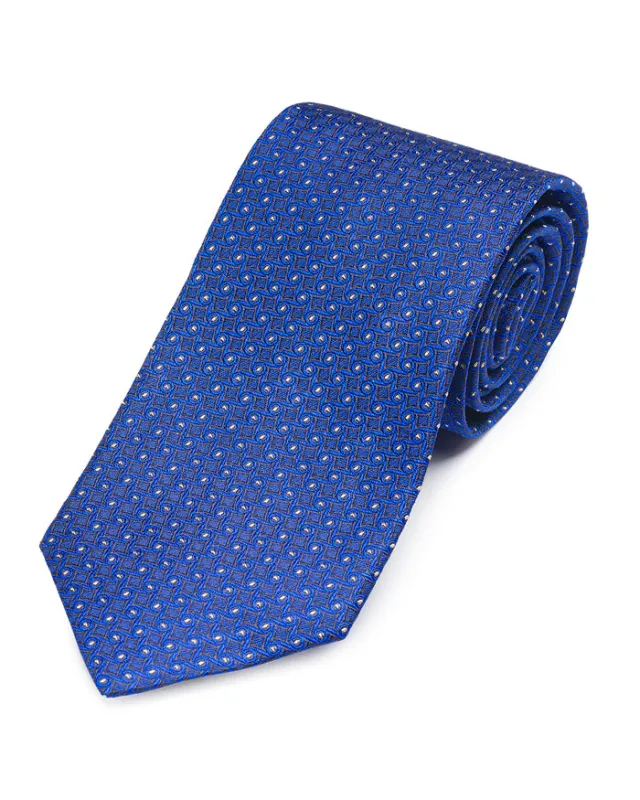 Navy Woven Wave Tie made by Gitman Brothers