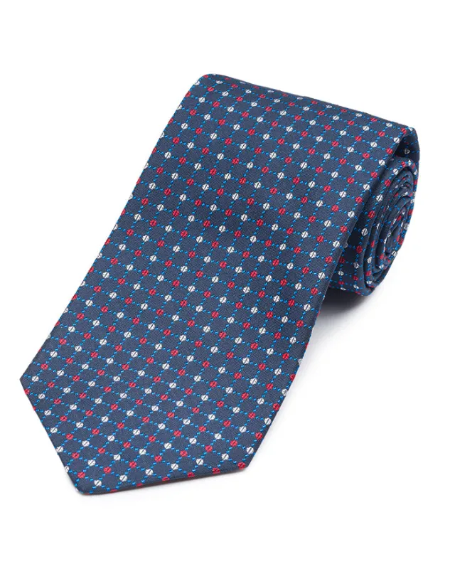 Navy Neat Dot Tie made by Gitman Brothers