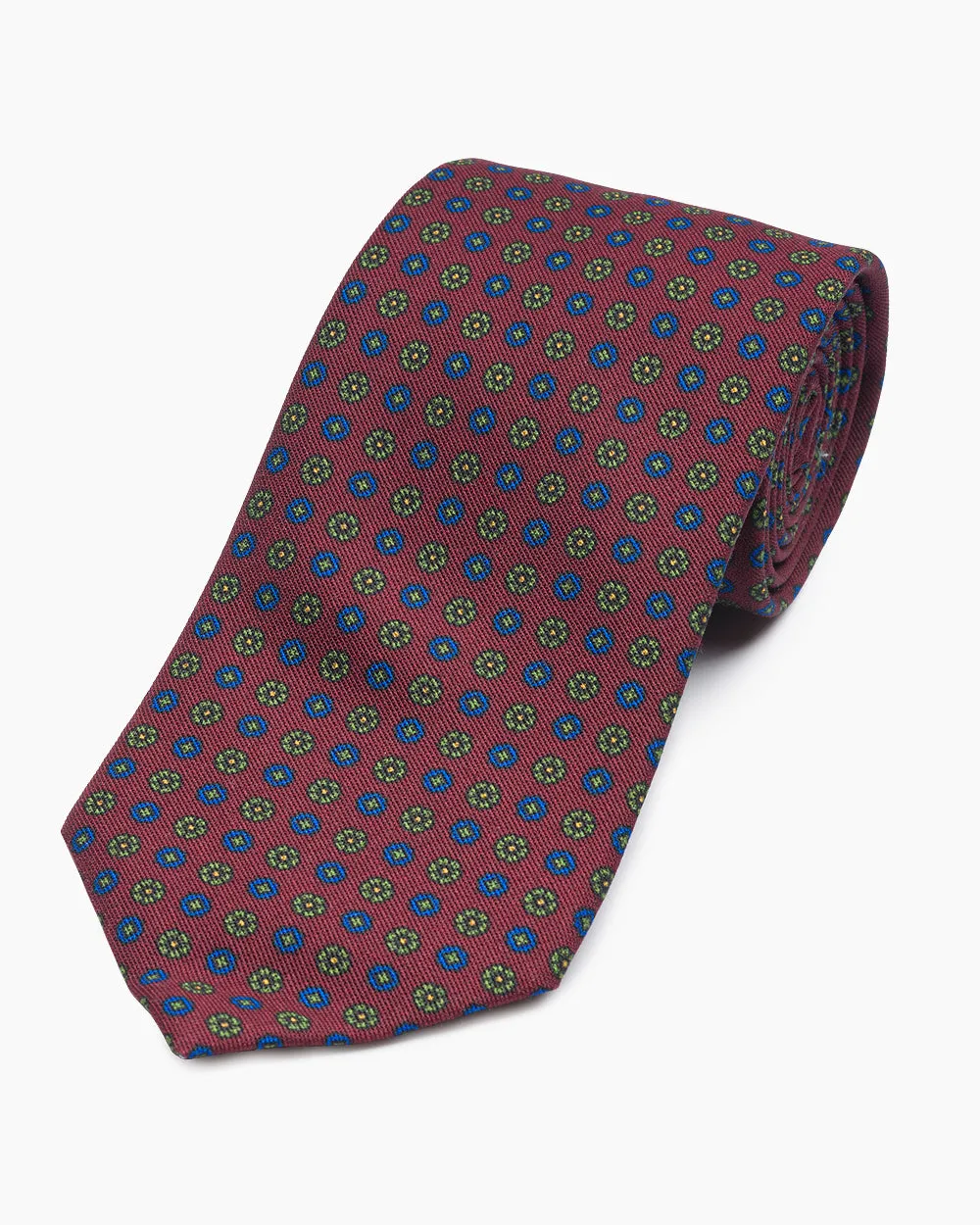 Burgundy Printed Medallion Tie sold by Gitman Brothers product image thumbnail 2
