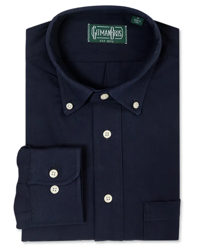 Navy Overdye Oxford made by Gitman Brothers