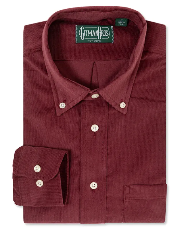 Burgundy Corduroy made by Gitman Brothers