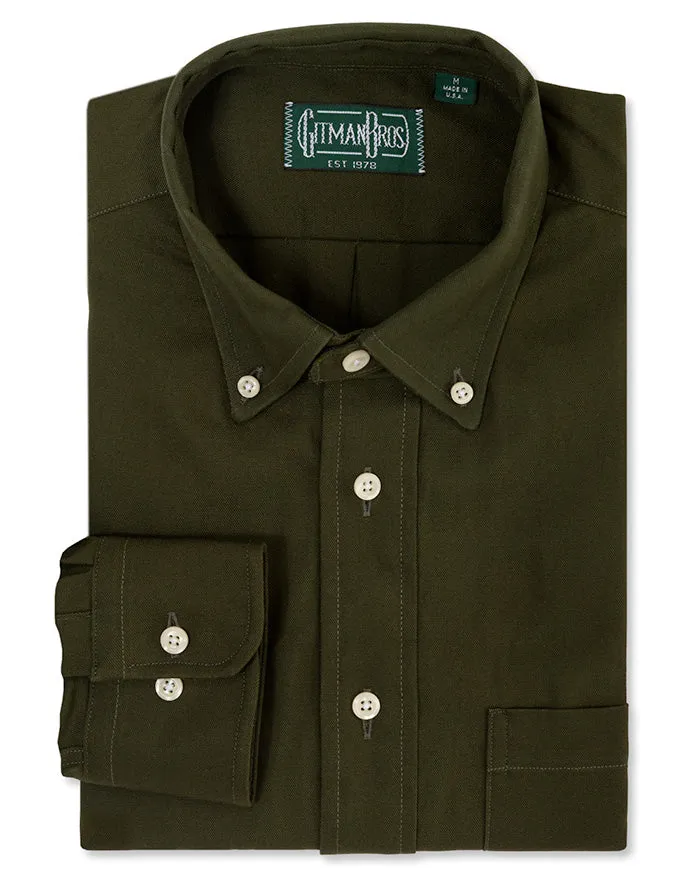 Olive Overdye Oxford sold by Gitman Brothers
