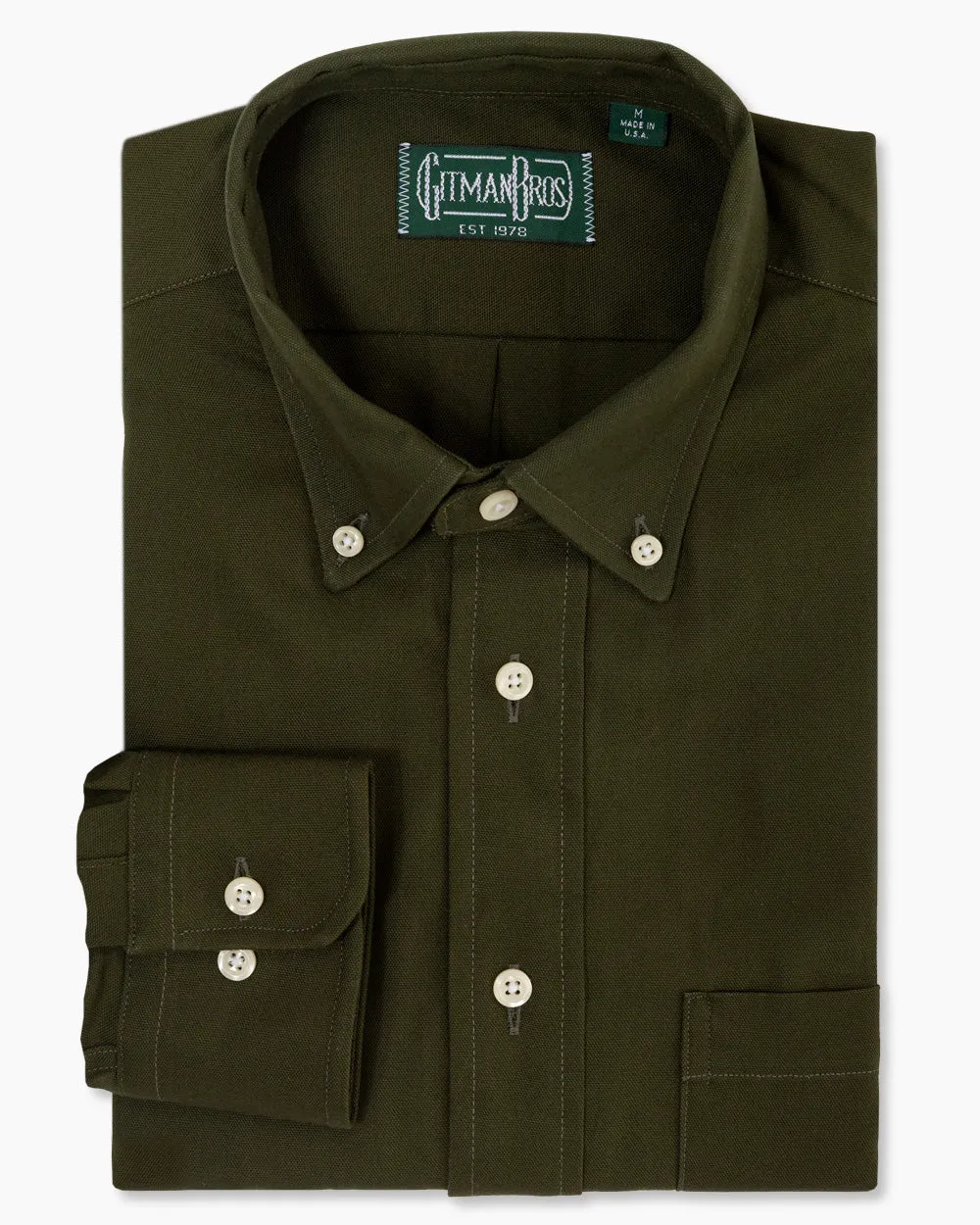 Olive Overdye Oxford sold by Gitman Brothers product image thumbnail 2
