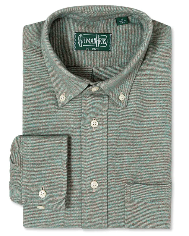 Olive Brushed Twill made by Gitman Brothers