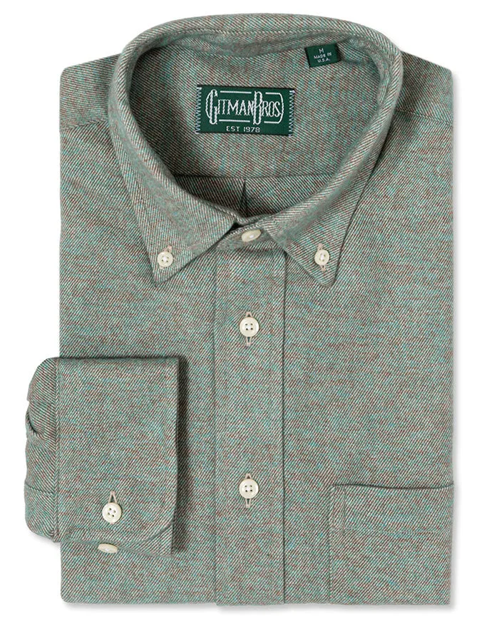 Olive Brushed Twill sold by Gitman Brothers