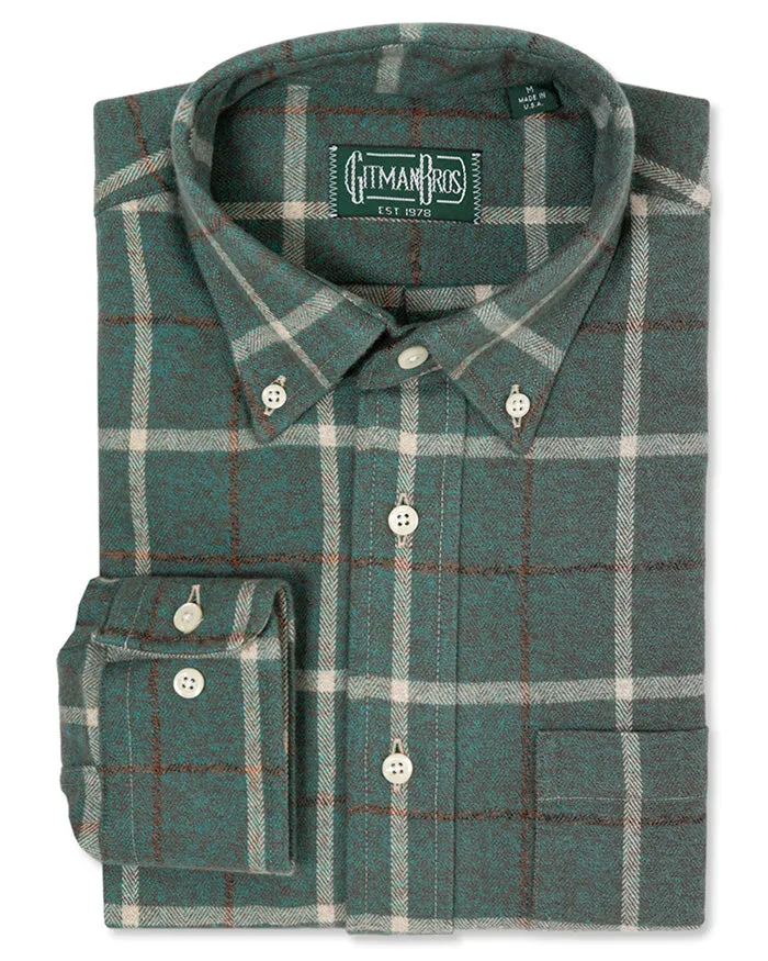 Teal Checked Flannel sold by Gitman Brothers