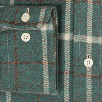 Teal Checked Flannel sold by Gitman Brothers product image thumbnail 4