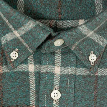 Teal Checked Flannel sold by Gitman Brothers product image thumbnail 3