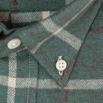 Teal Checked Flannel sold by Gitman Brothers product image thumbnail 5