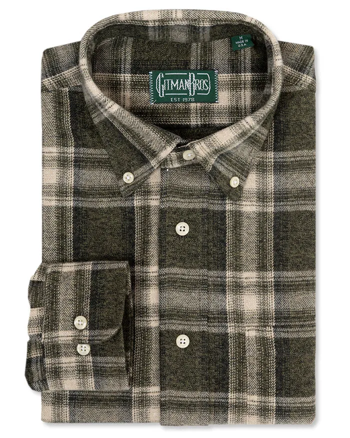 Olive Shadow Plaid sold by Gitman Brothers