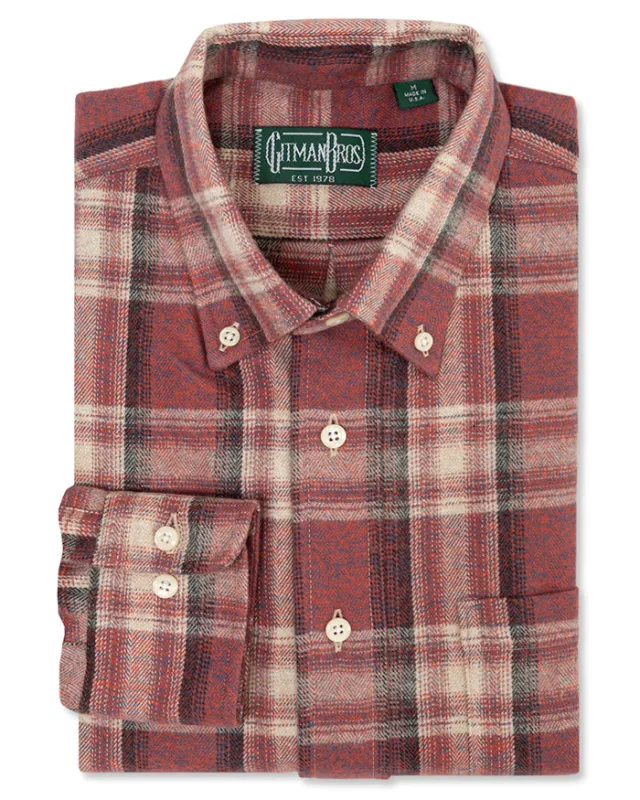 Burgundy Shadow Plaid made by Gitman Brothers