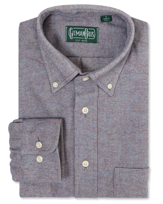 Blue Brushed Twill made by Gitman Brothers
