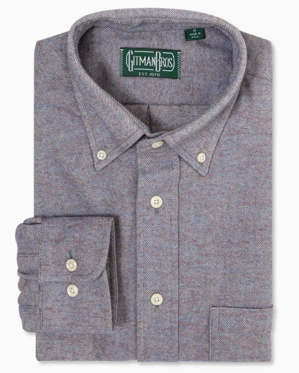 Blue Brushed Twill sold by Gitman Brothers product image thumbnail 2