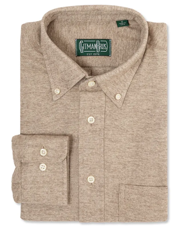 Cream Brushed Twill made by Gitman Brothers