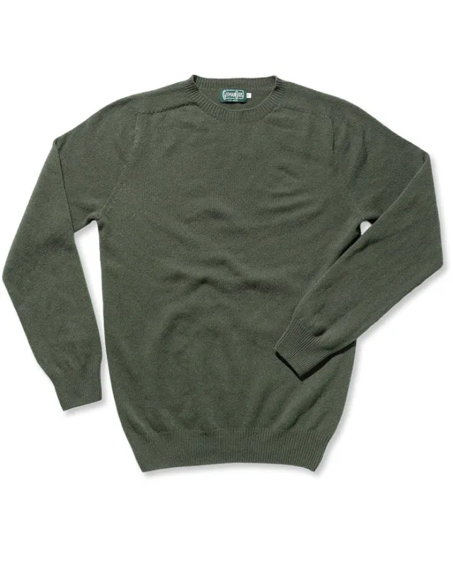 Olive Merino/Cashmere Sweater made by Gitman Brothers