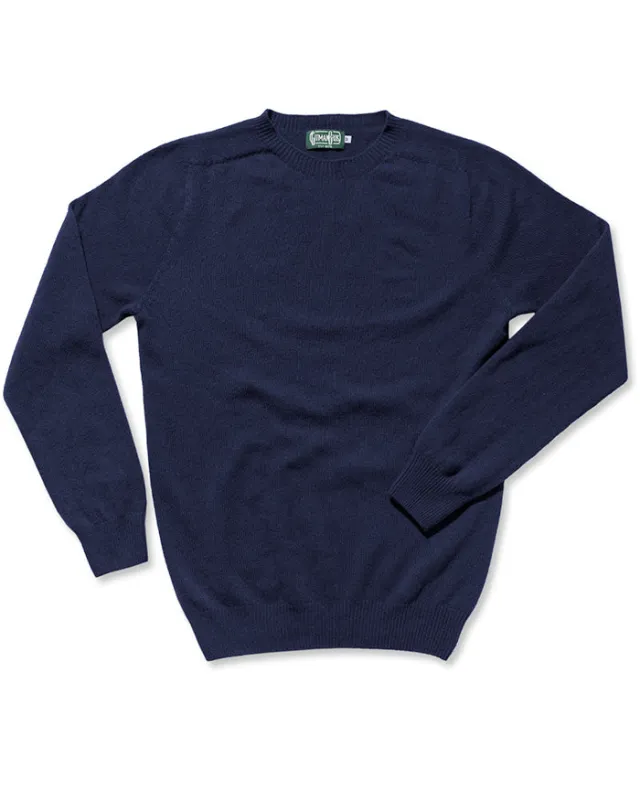 Navy Merino/Cashmere Sweater made by Gitman Brothers