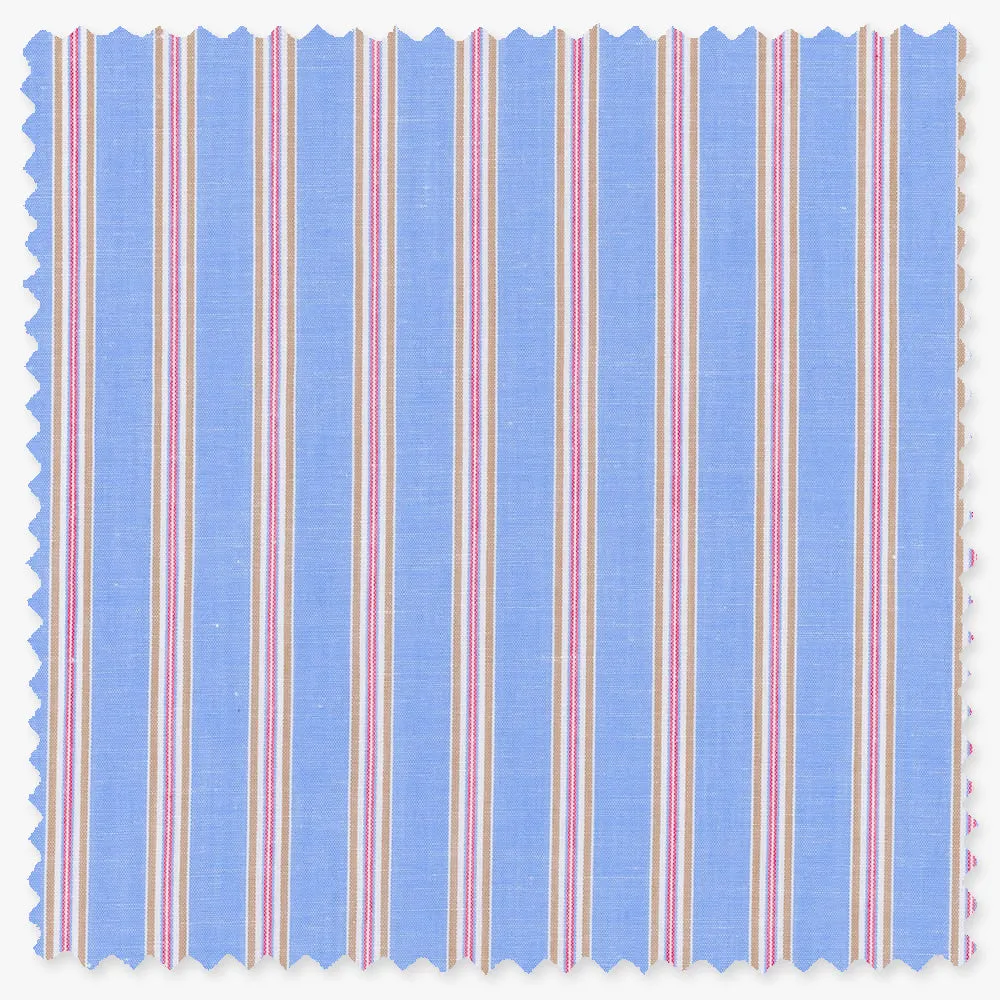Blue Cotton/Linen Cabana Stripe sold by Gitman Brothers product image thumbnail 2