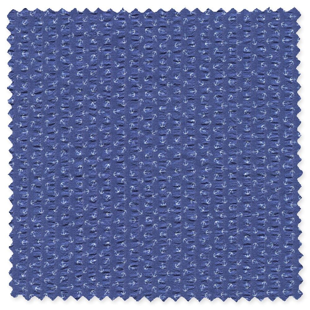 Blue Anchor Print Seersucker sold by Gitman Brothers