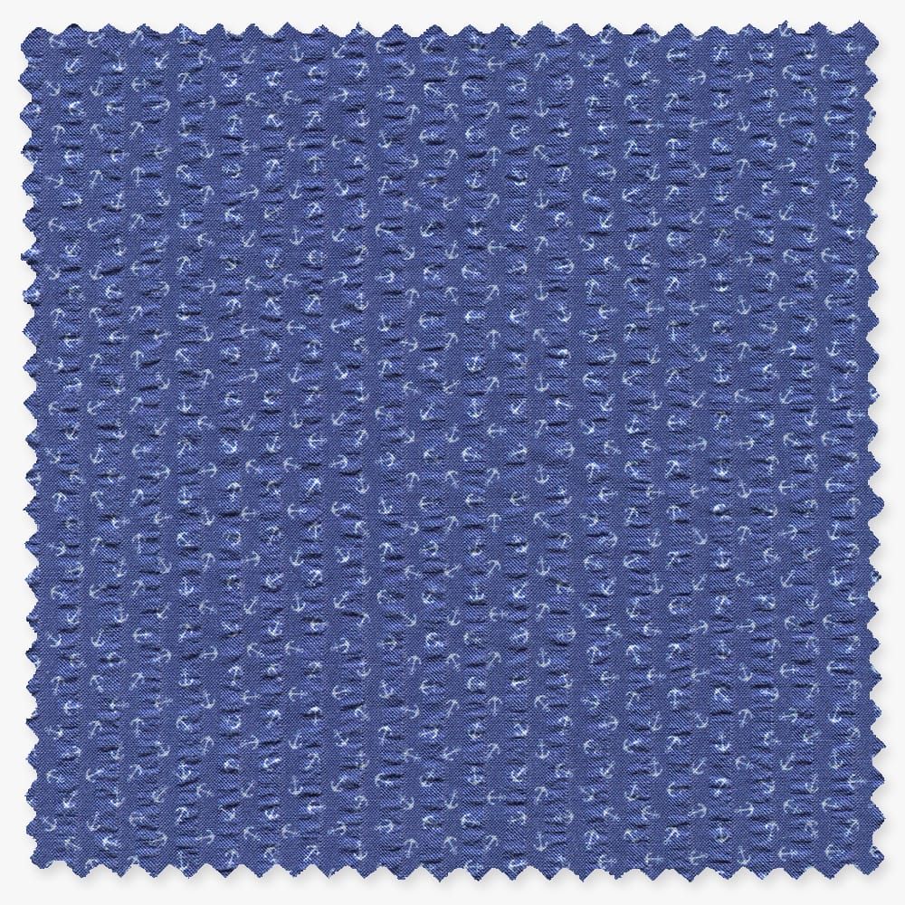 Blue Anchor Print Seersucker sold by Gitman Brothers product image thumbnail 2
