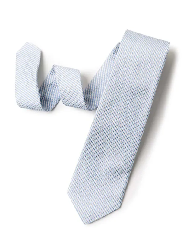 Blue Micro Gingham Tie sold by Gitman Brothers