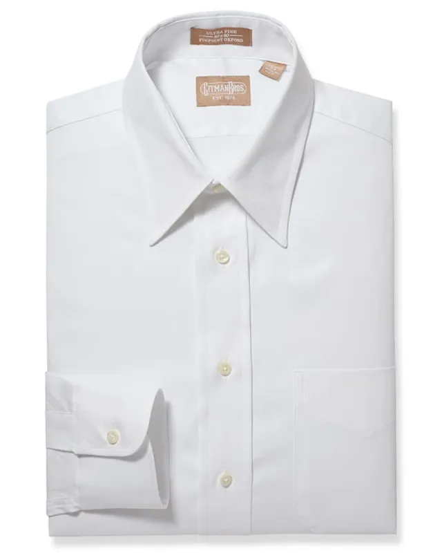 Point Collar Pinpoint White sold by Gitman Brothers