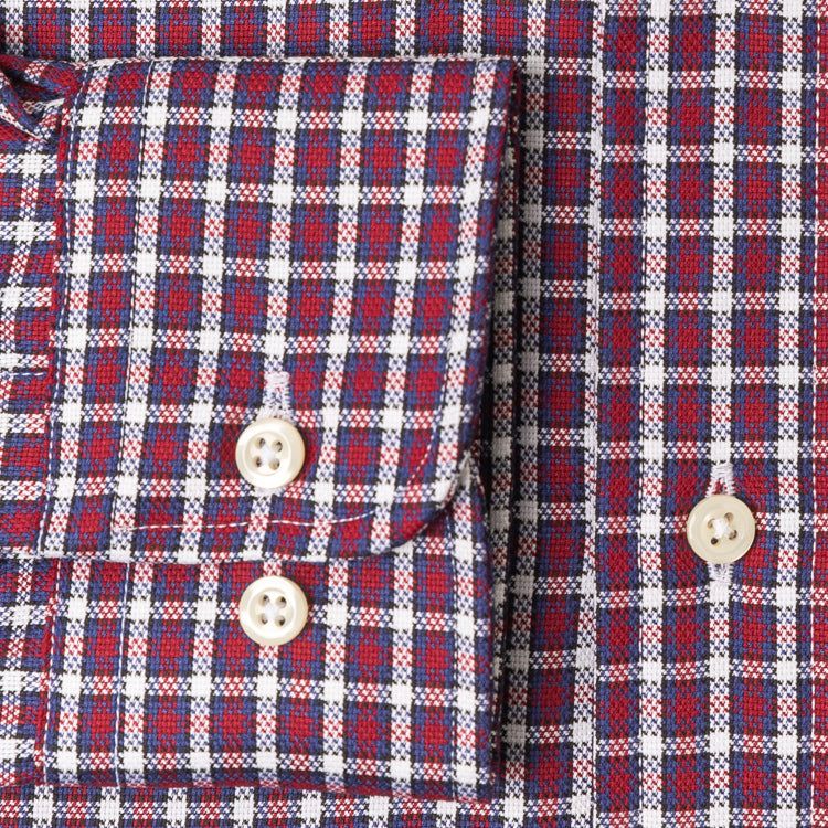 Burgundy Hopsack Check sold by Gitman Brothers product image thumbnail 4