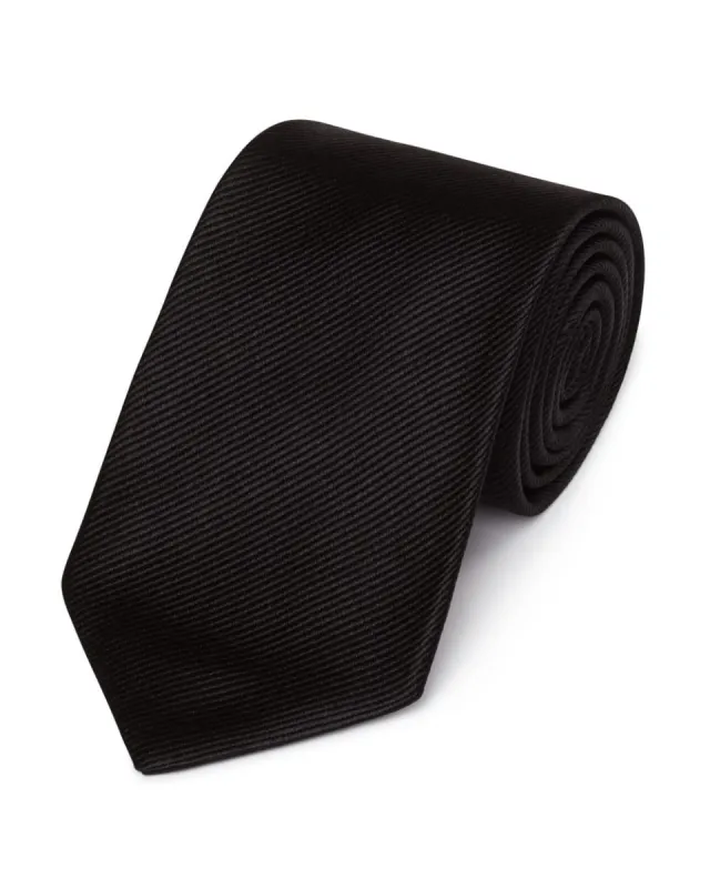 Woven Twill Tie Black sold by Gitman Brothers