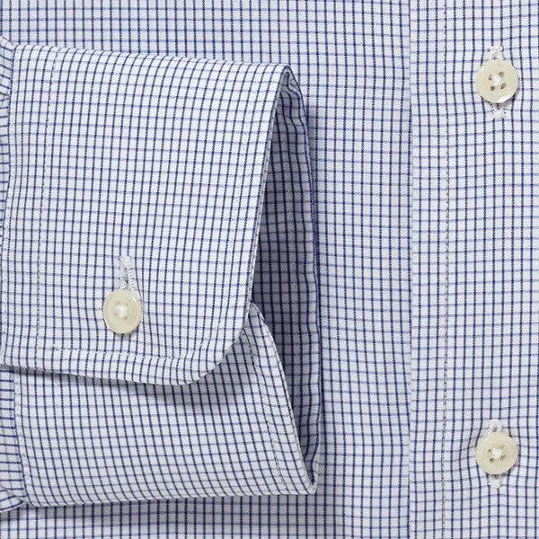 Button Down Graph Check Navy - Tailored sold by Gitman Brothers product image thumbnail 4