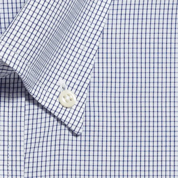 Button Down Graph Check Navy - Tailored sold by Gitman Brothers product image thumbnail 5
