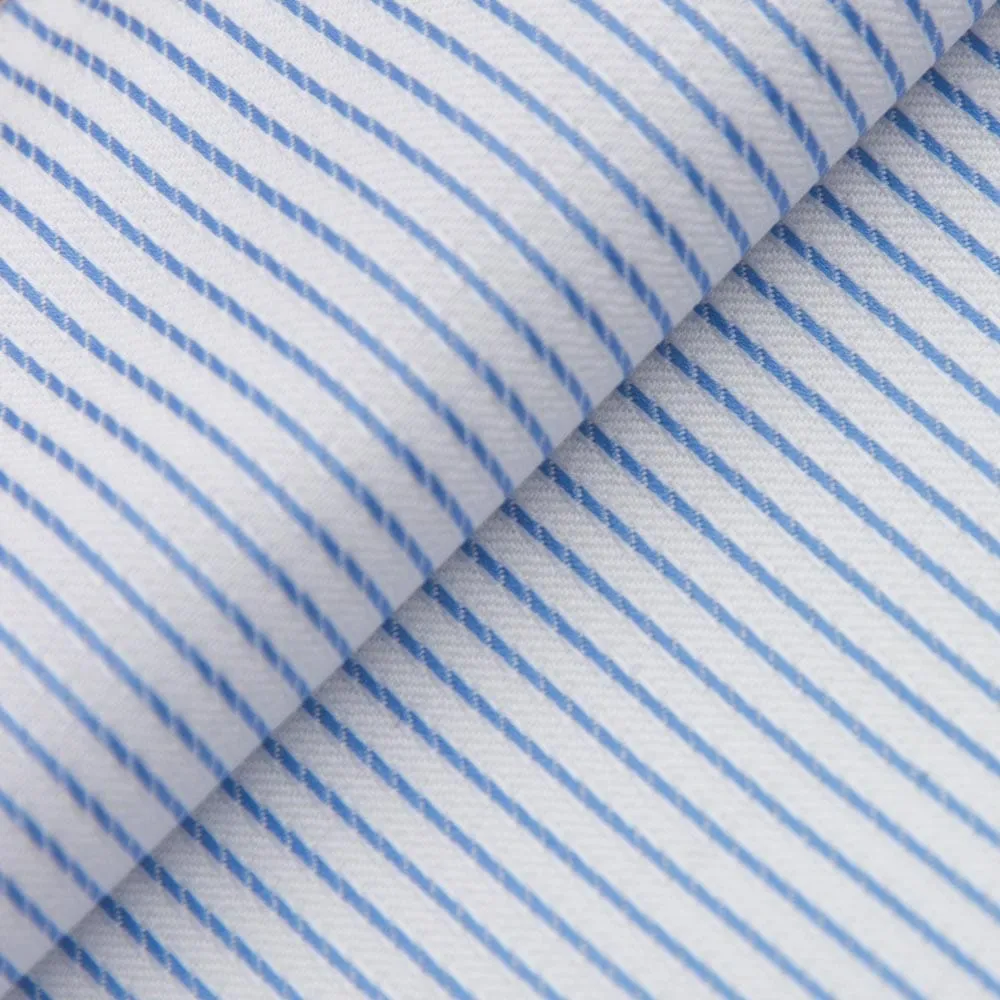 Canclini 90's Blue Dobby Stripe sold by Gitman Brothers product image thumbnail 3