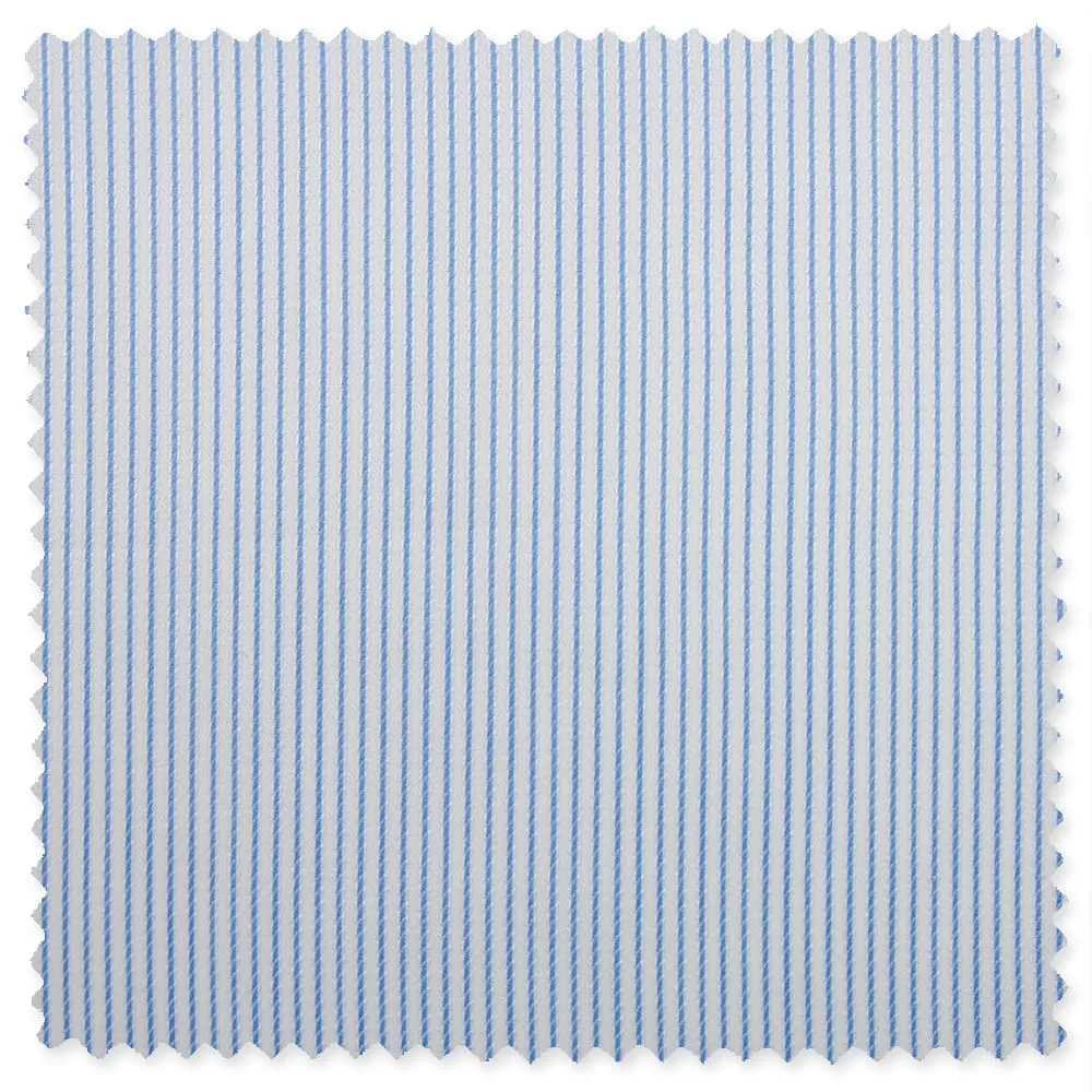 Canclini 90's Blue Dobby Stripe sold by Gitman Brothers