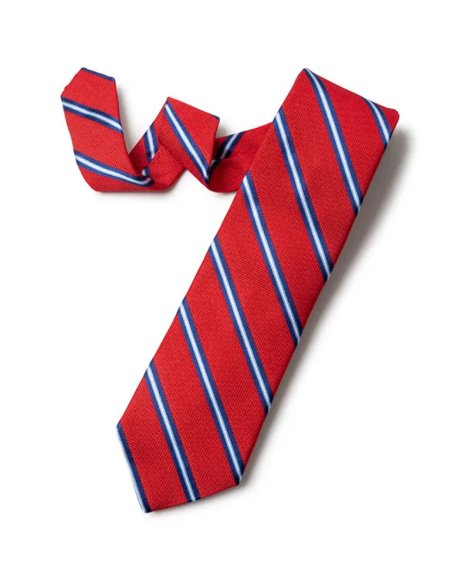 Red Nautical Stripe Tie sold by Gitman Brothers