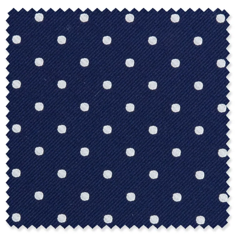 Navy Twill Dot sold by Gitman Brothers