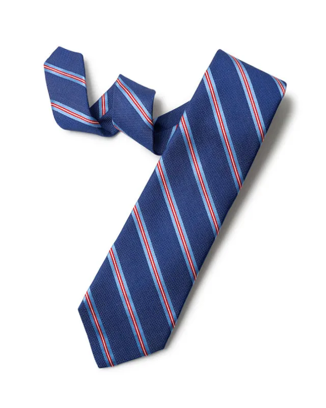 Navy Nautical Stripe Tie sold by Gitman Brothers