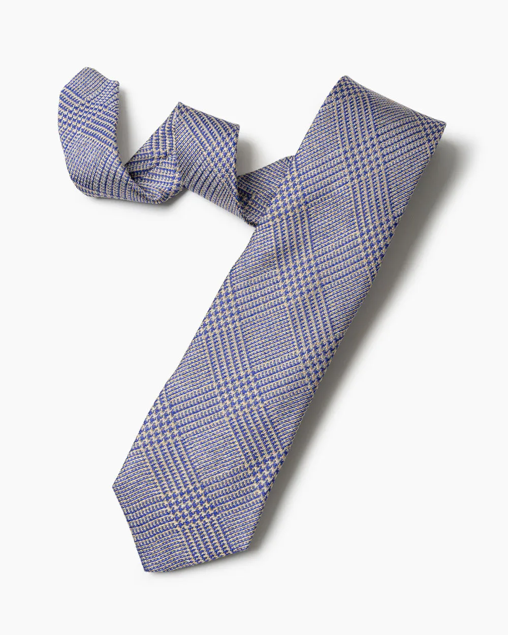 Blue Silk Glen Plaid Tie sold by Gitman Brothers product image thumbnail 2