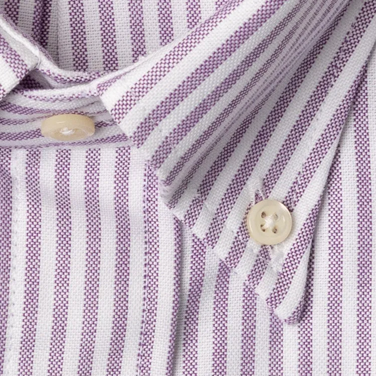 Purple Stripe Spring Oxford sold by Gitman Brothers product image thumbnail 5