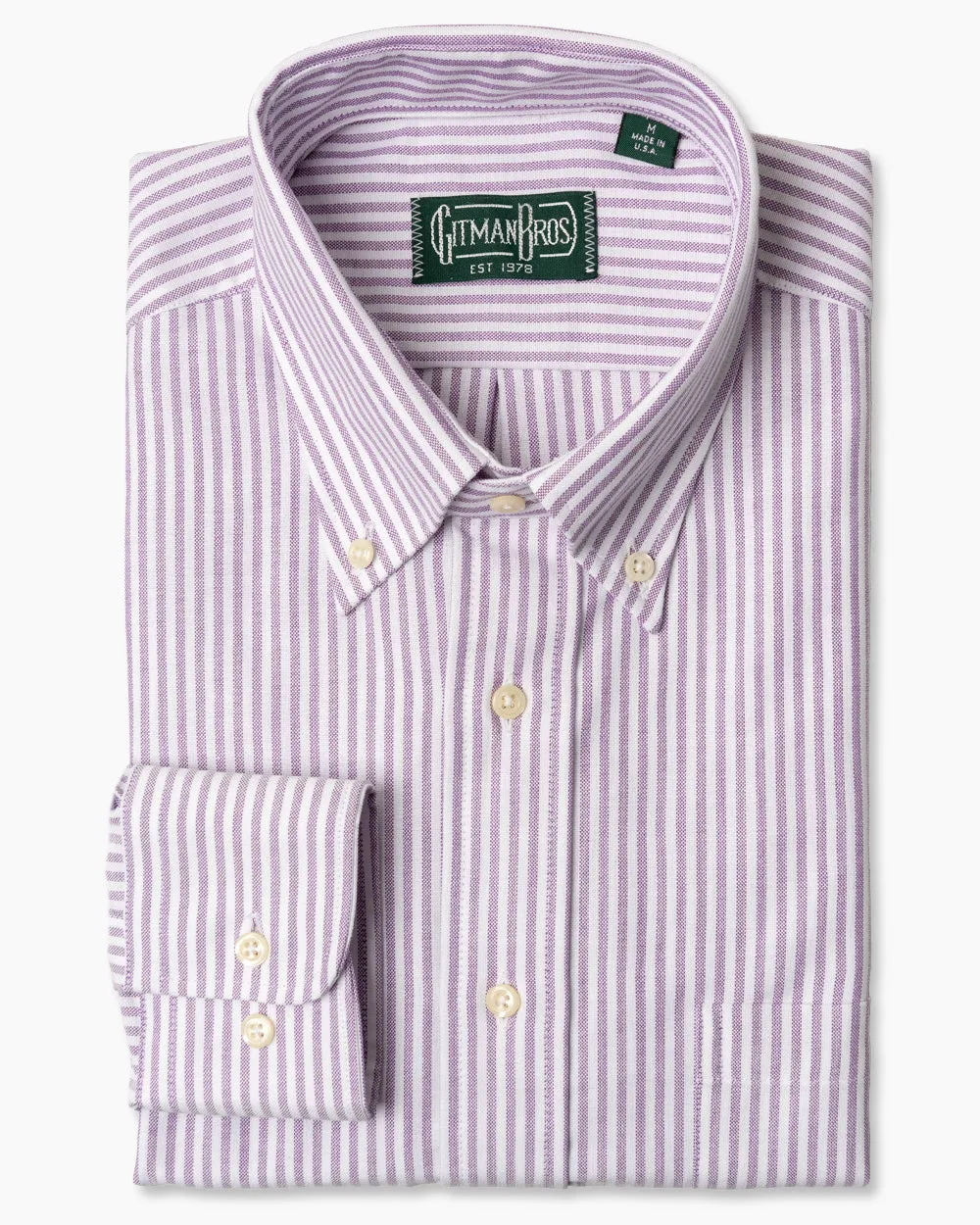 Purple Stripe Spring Oxford sold by Gitman Brothers product image thumbnail 2