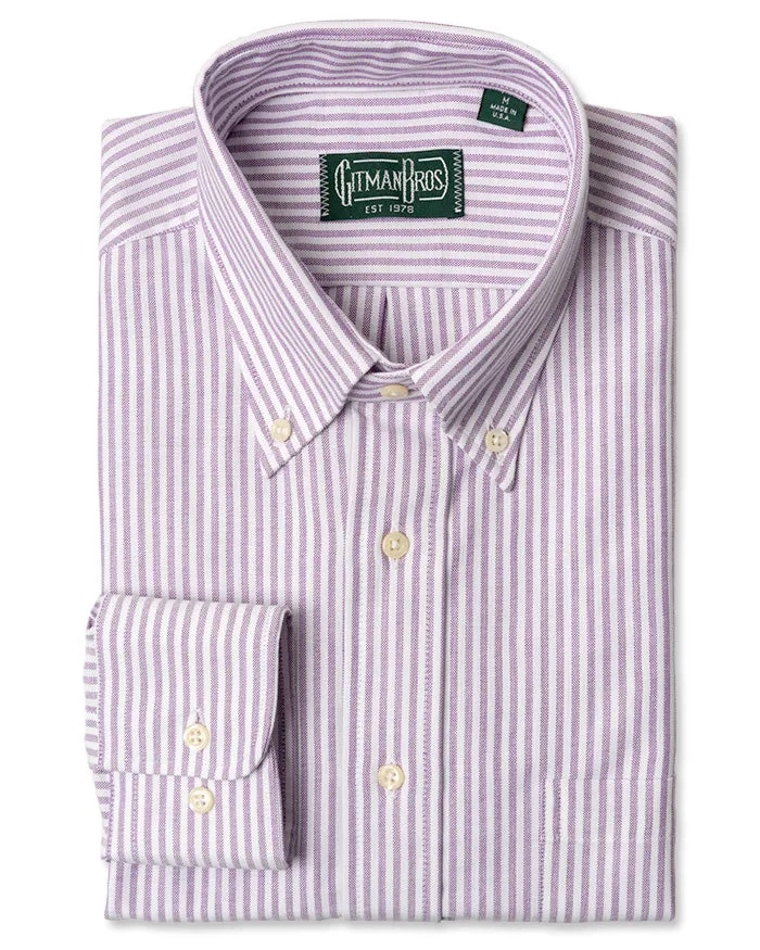 Purple Stripe Spring Oxford sold by Gitman Brothers
