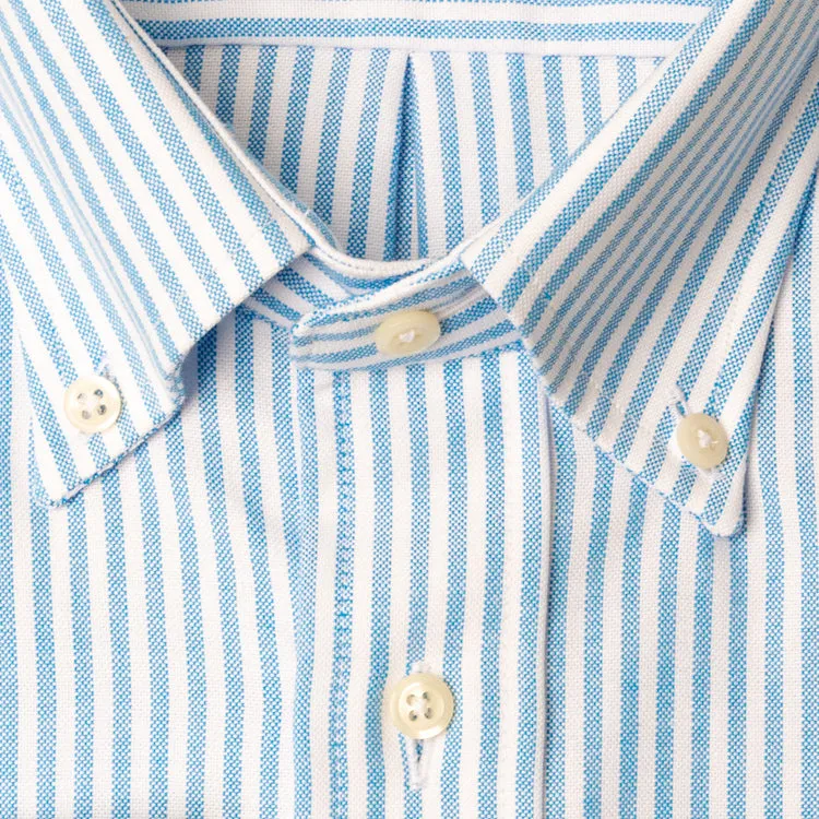 Teal Stripe Spring Oxford sold by Gitman Brothers product image thumbnail 3
