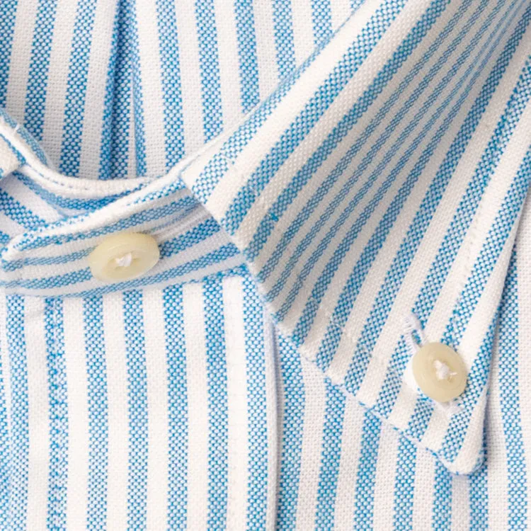 Teal Stripe Spring Oxford sold by Gitman Brothers product image thumbnail 5