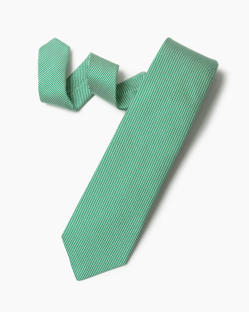 Green Contrast Weave Tie sold by Gitman Brothers product image thumbnail 2