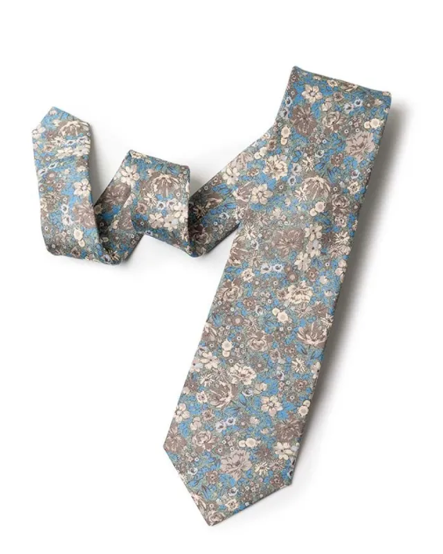 Blue Floral Print Tie sold by Gitman Brothers