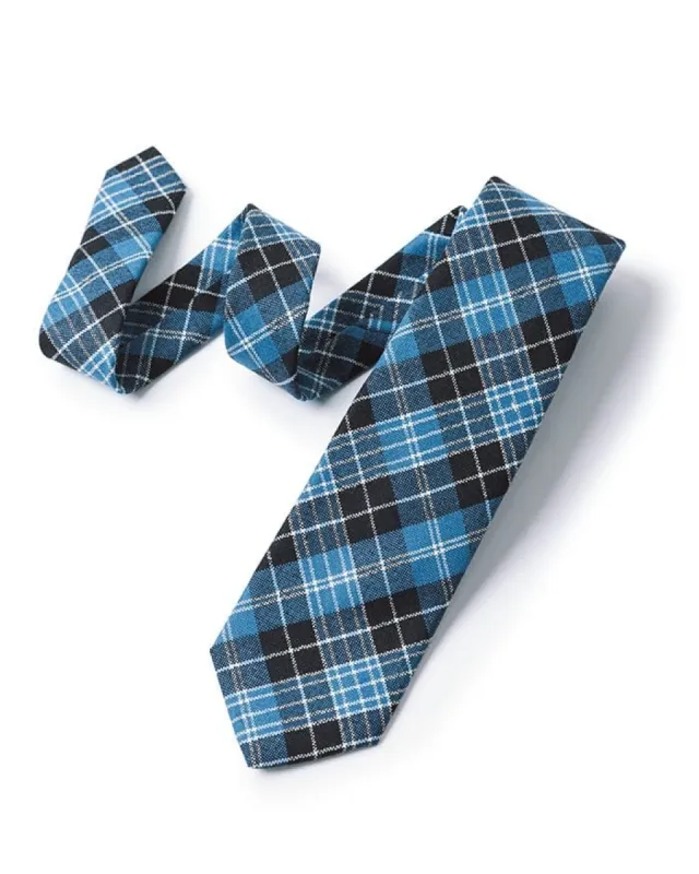 Blue Clark Woven Tartan Tie sold by Gitman Brothers