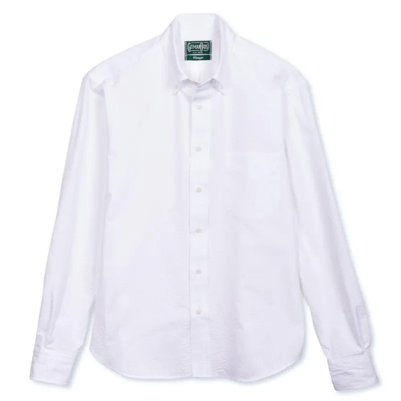 White Seersucker Weekend Shirt sold by Gitman Brothers