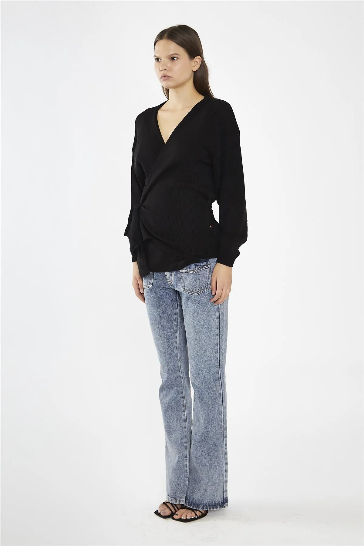 Wrap Cardigan - Black sold by Glamorous product image thumbnail 4