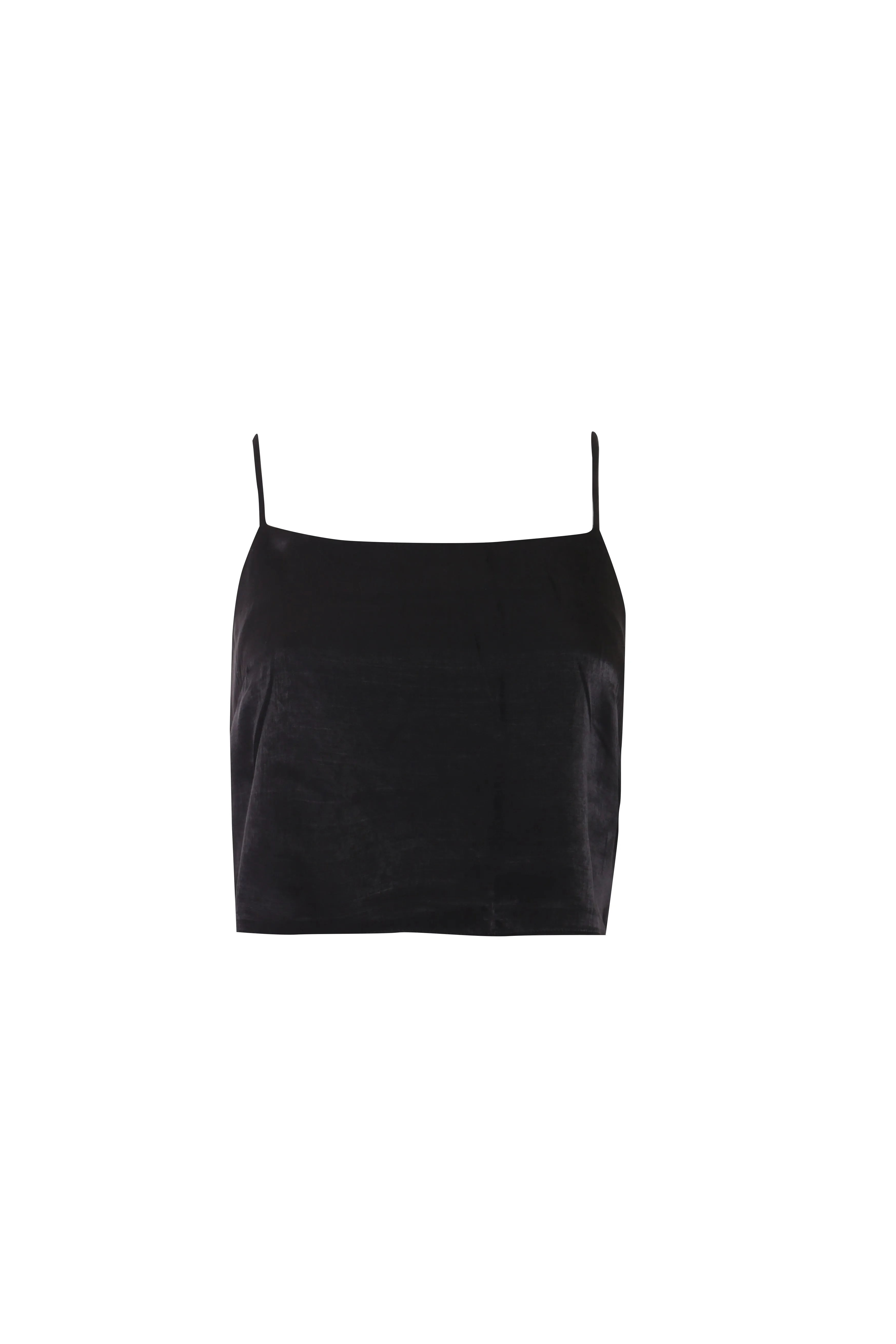 Glamorous Women's Vest Tops - Black Satin sold by Glamorous