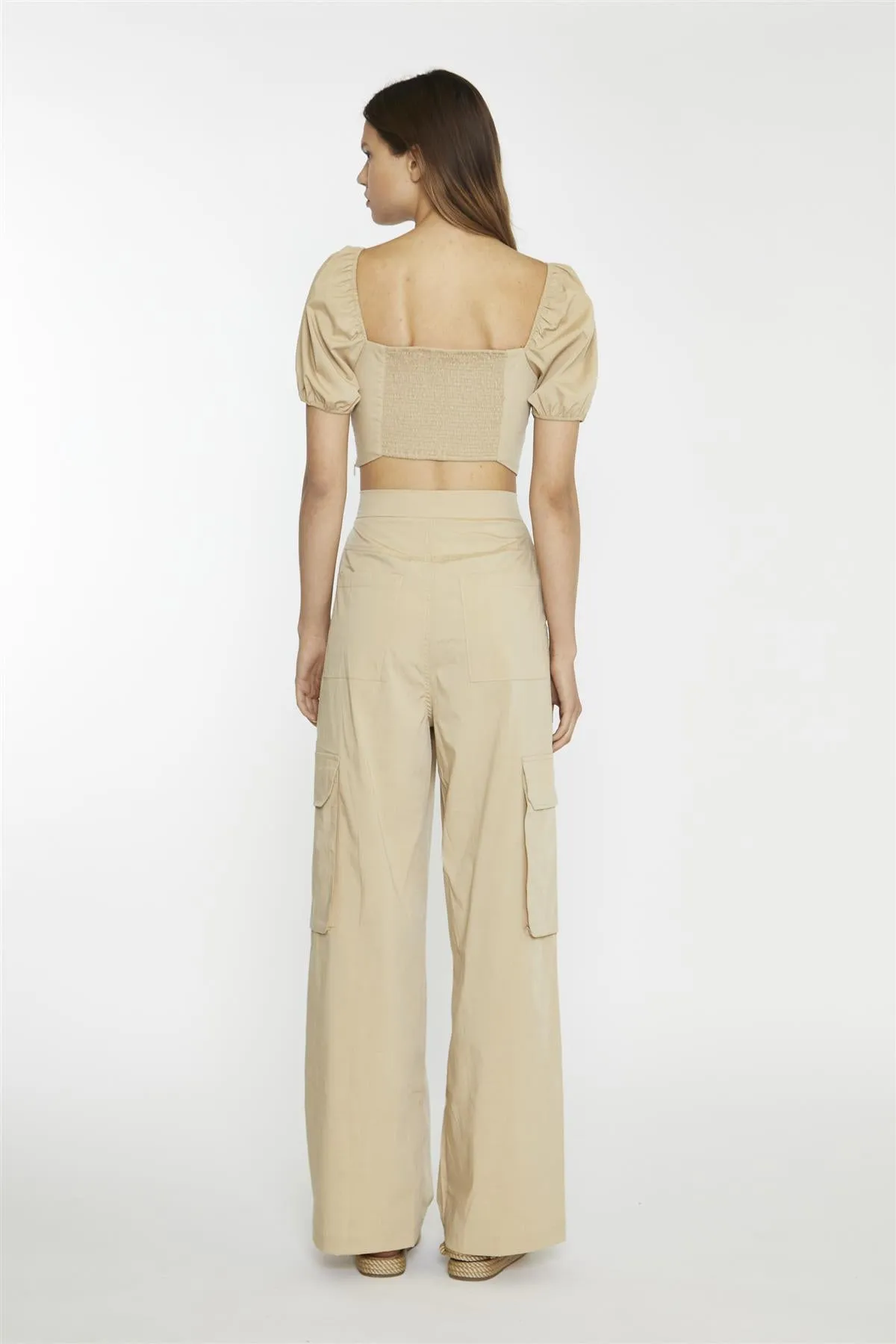 Sweetheart Neckline Crop top - Stone sold by Glamorous product image thumbnail 2