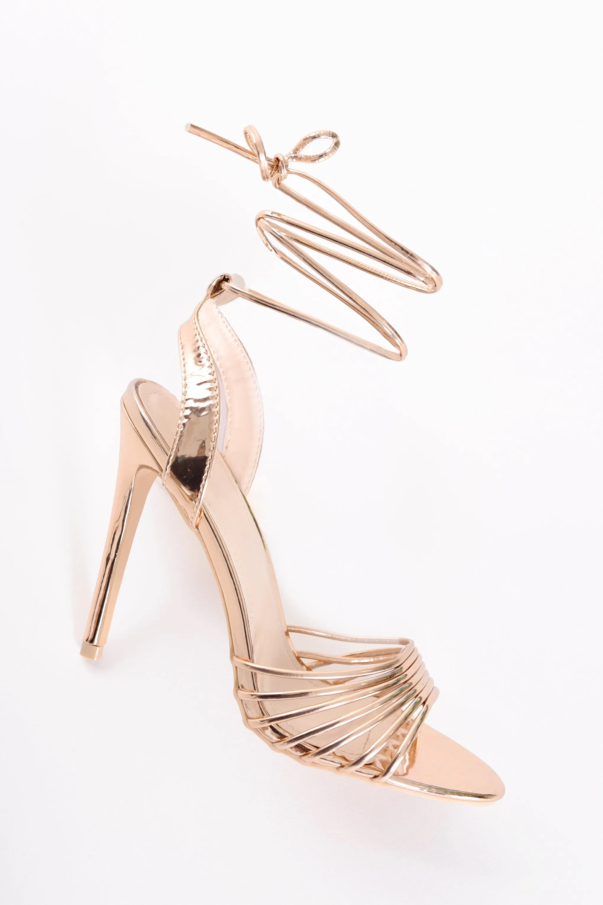 Strappy Rose Gold Heeled Sandal sold by Glamorous product image thumbnail 3